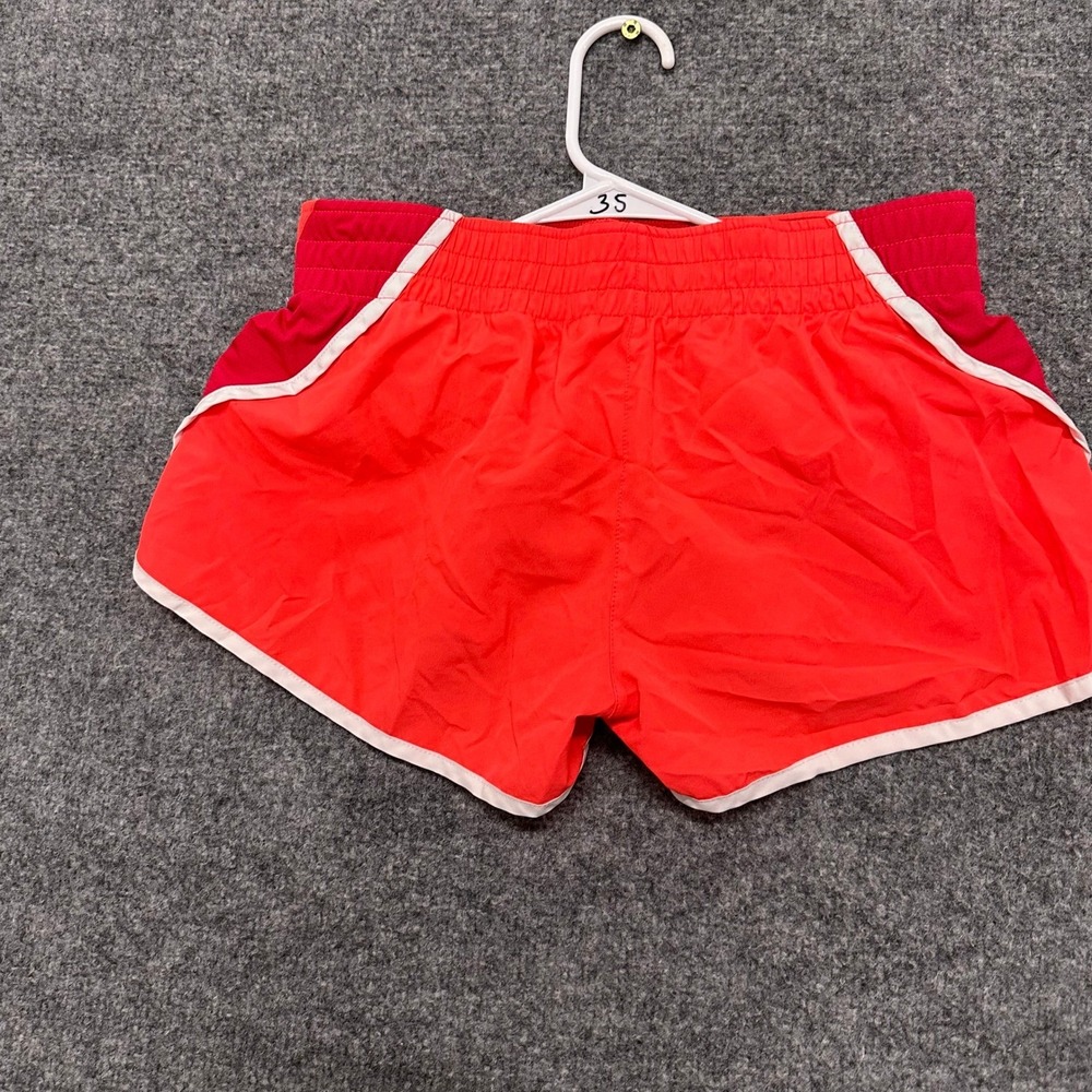 Nike Shorts Womens Size M Orange Dri-Fit Running Athletic Colorblock Lined